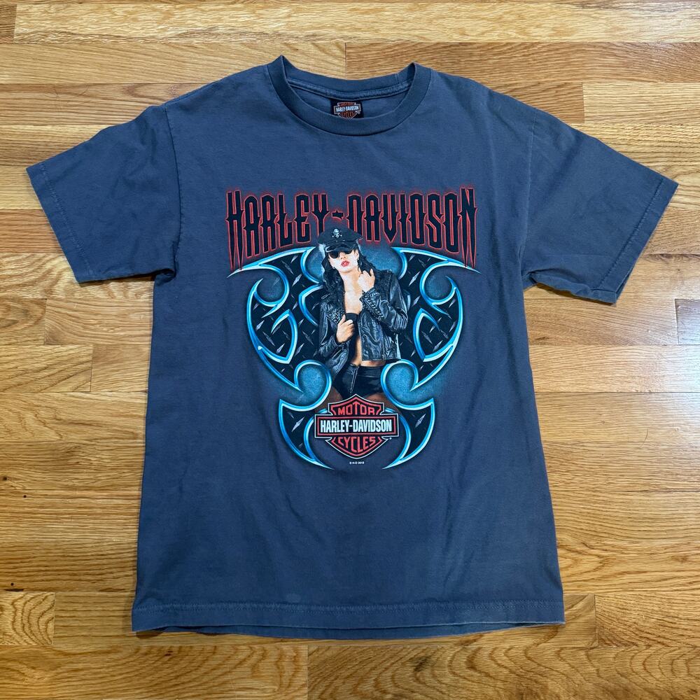 Harley Davidson T-Shirt Mens Medium Key West FL Metal Tribal Biker Y2K Style